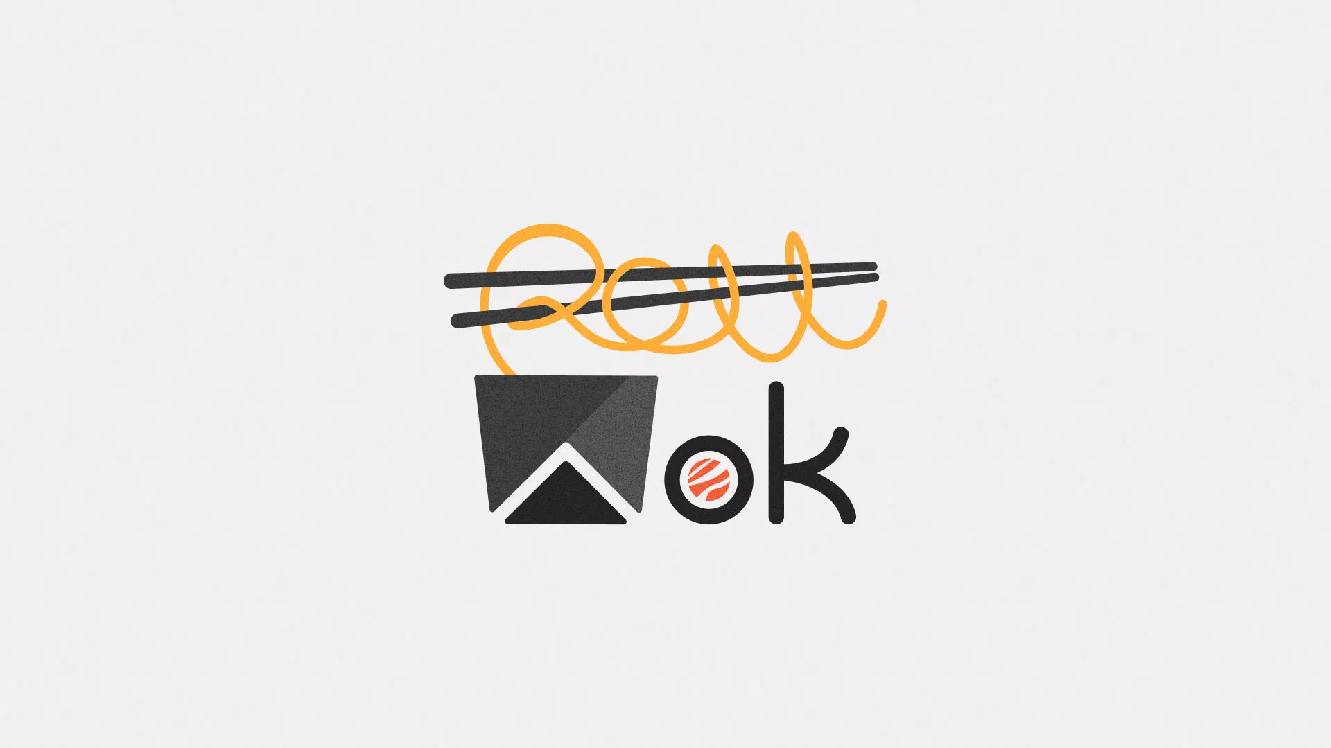 Разработка логотипа суши-бара «Roll Wok Club» в Майском